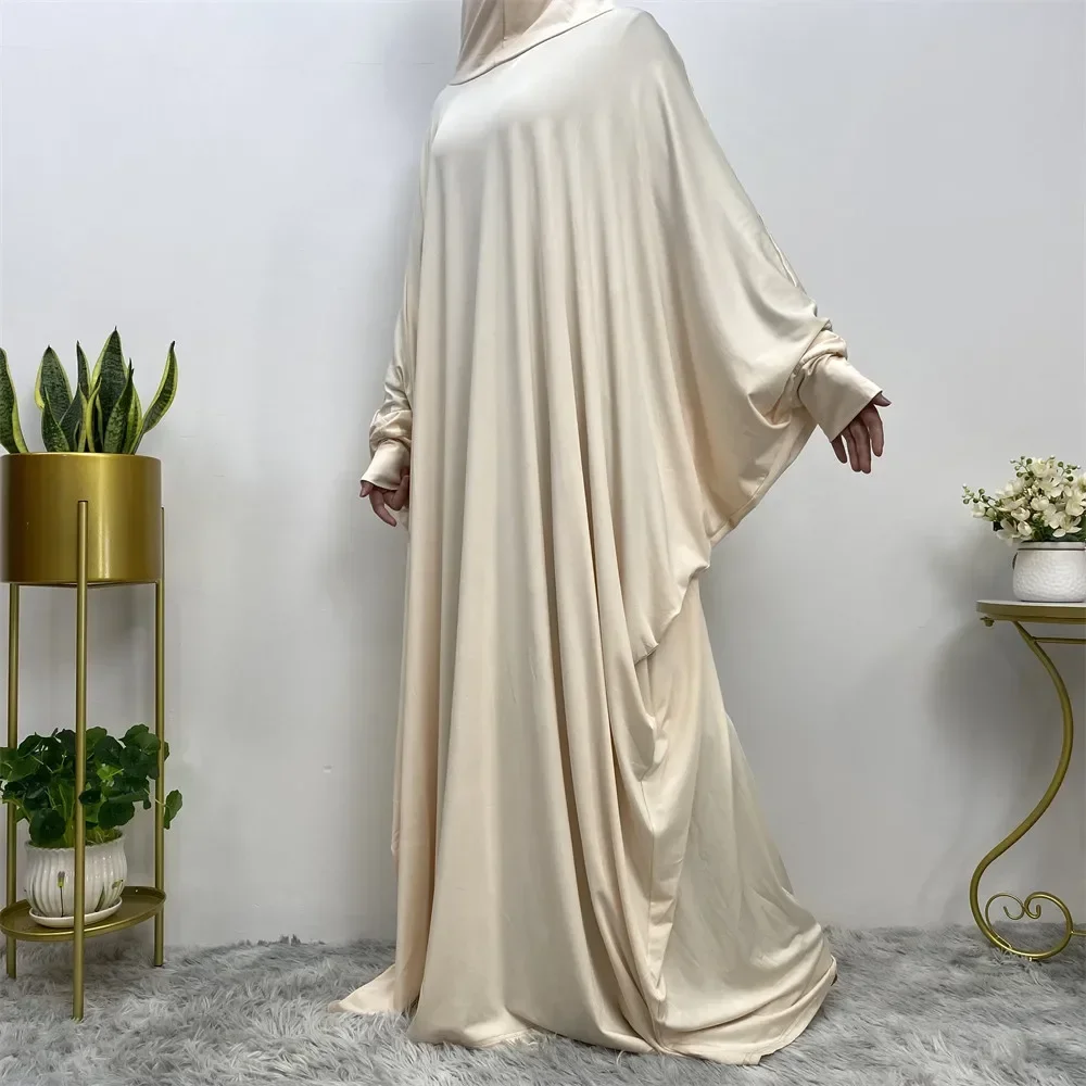 Abaya à capuche Eid femmes musulmanes vêtement de prière Robe à manches chauve-souris Abayas islamique Kaftan dubaï turquie Robe aérienne Burqa Caftan