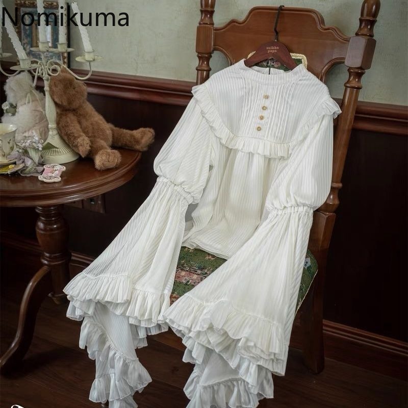 Jupes japonaises pour femmes 2025 Faldas Mujer De Moda taille haute a-ligne Jupe Lolita Style Patchwork dentelle Vintage Jupe longue 49C903