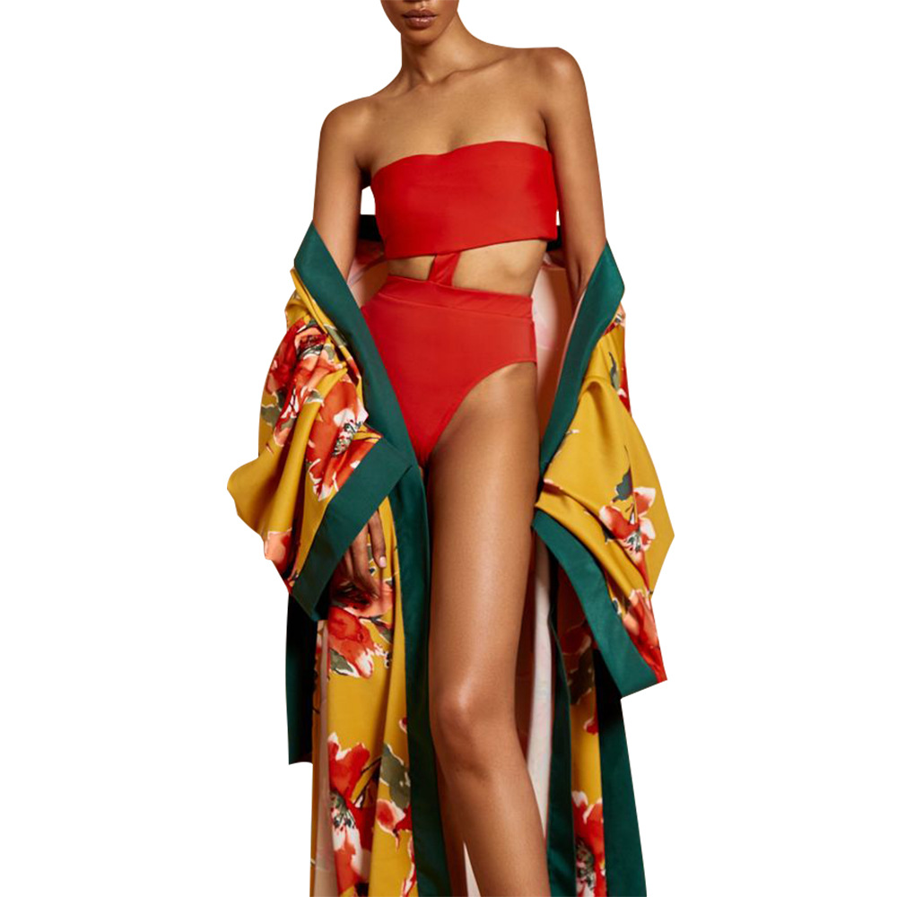 Kimono japonais sexy pour femmes, cardigan, pyjama, vêtements de nuit, robe de bain lisse