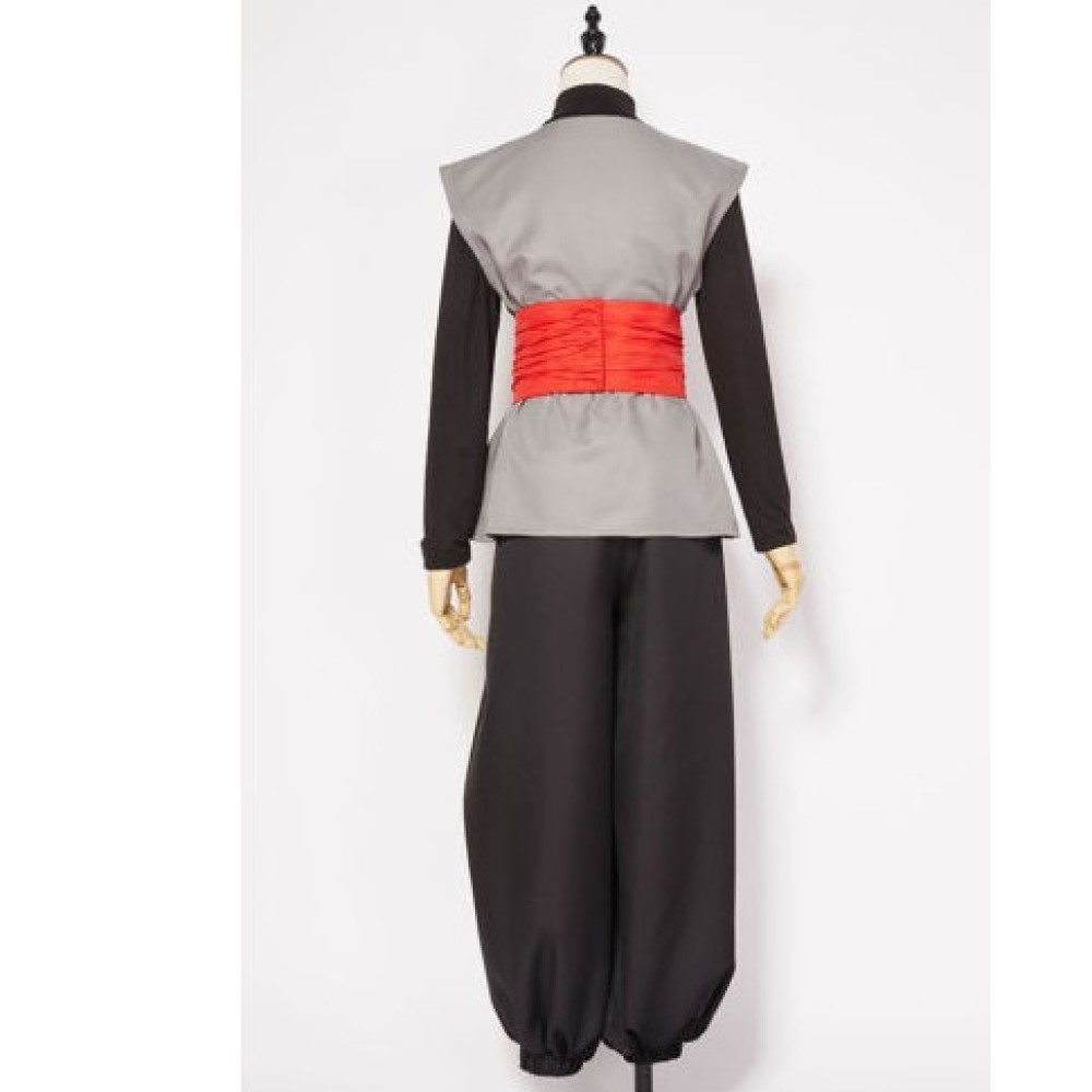 Costume de cosplay noir pour hommes, tenue d'anime Kung Fu, uniforme, ensemble complet pour Halloween, déguisement de carnaval, fête costumée