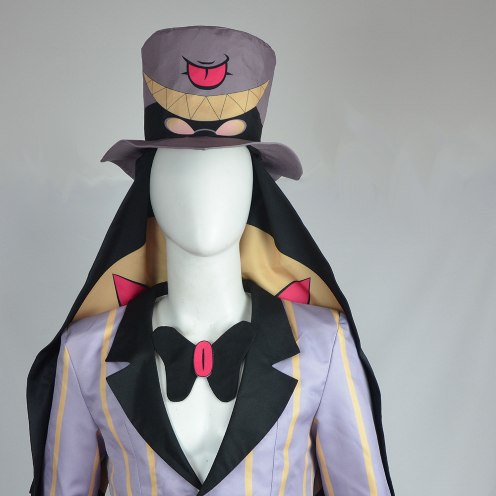 Costumes de cosplay d'anime pour hommes Sir Pentious pour Hazbin Hotel, tenues de dessin animé Helluva Boss, déguisements de fête d'Halloween et de carnaval