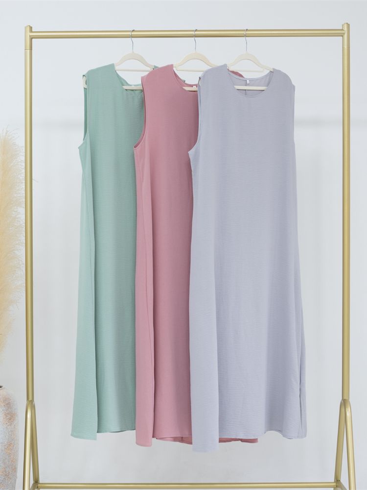 Ramadan sans manches Abaya turquie Islam arabe musulman Robe longue robes africaines pour femmes vêtements Robe Musulmane Femme robes