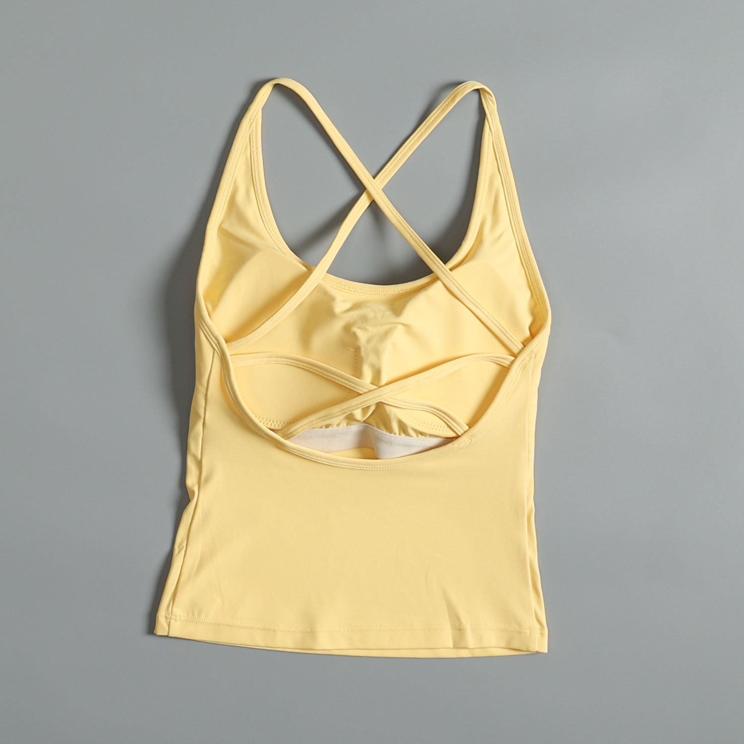 Beau gilet de sport Sexy pour femmes, avec coussinet de poitrine d'été, antichoc, lingerie de fitness, à bretelles, haut de yoga Pilates