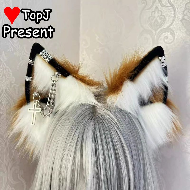 Halloween Punk gothique Lolita loup oreille cerceau de cheveux Vampire diable corne bête oreille chapeaux sous-culture cheveux accessoires Cosplay accessoires