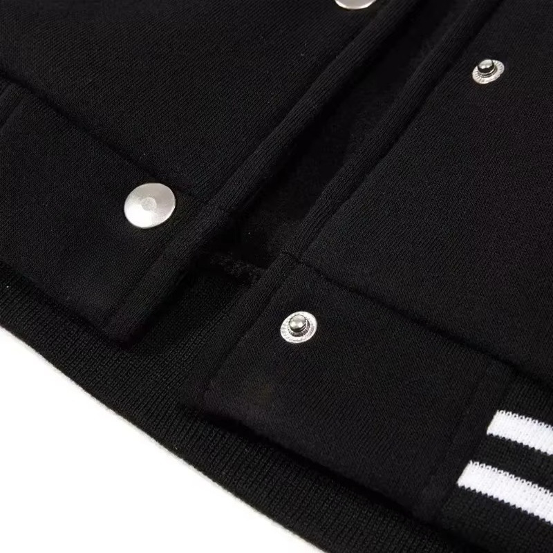 Veste de baseball décontractée pour hommes – Conception de manchette contrastée, col de baseball et forme d'épaule, toutes saisons, usage quotidien