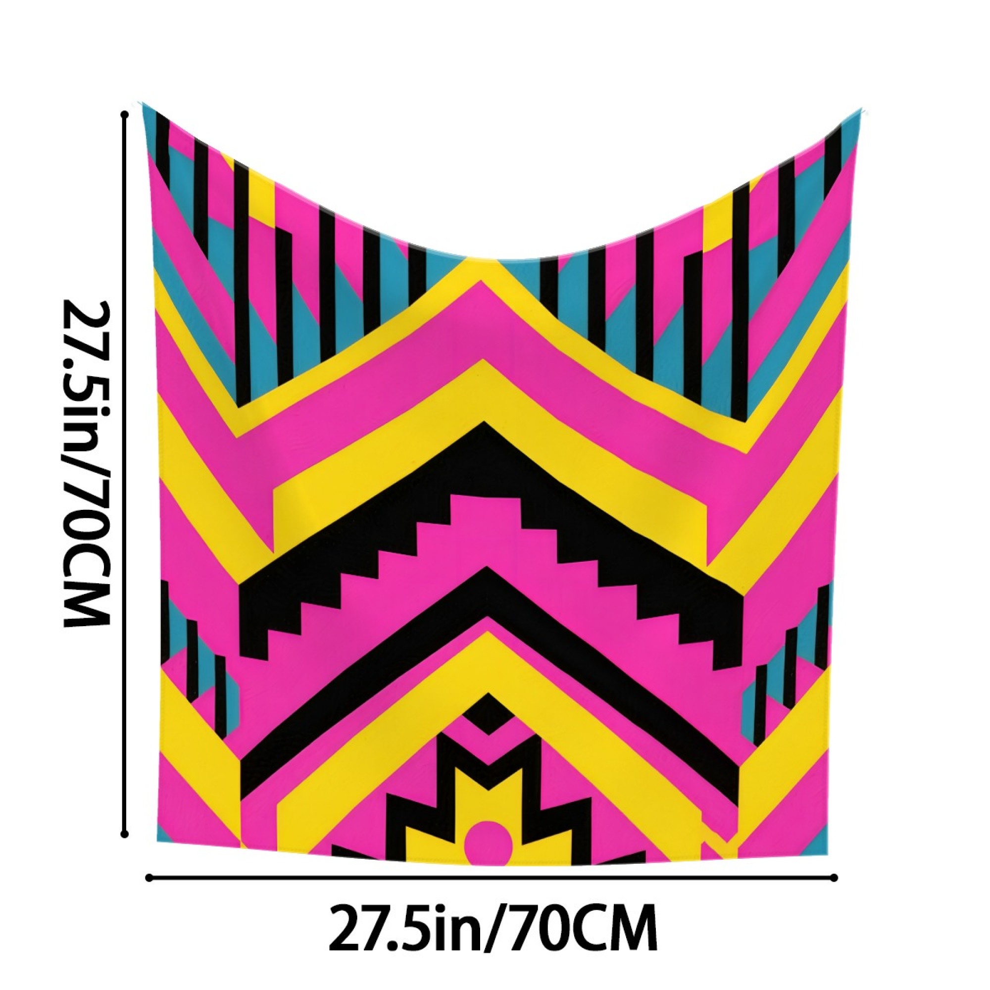 Écharpe à motif personnalisé télécharger un design abstrait géométrique floral sur une écharpe carrée élégante