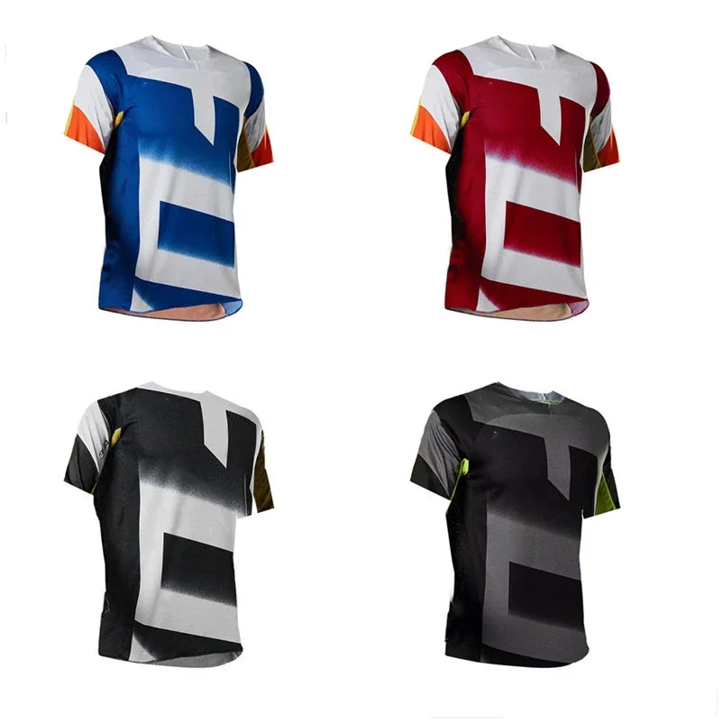 Maillot de cyclisme Enduro à manches courtes DH Motocross Downhill BMX VTT Respirant