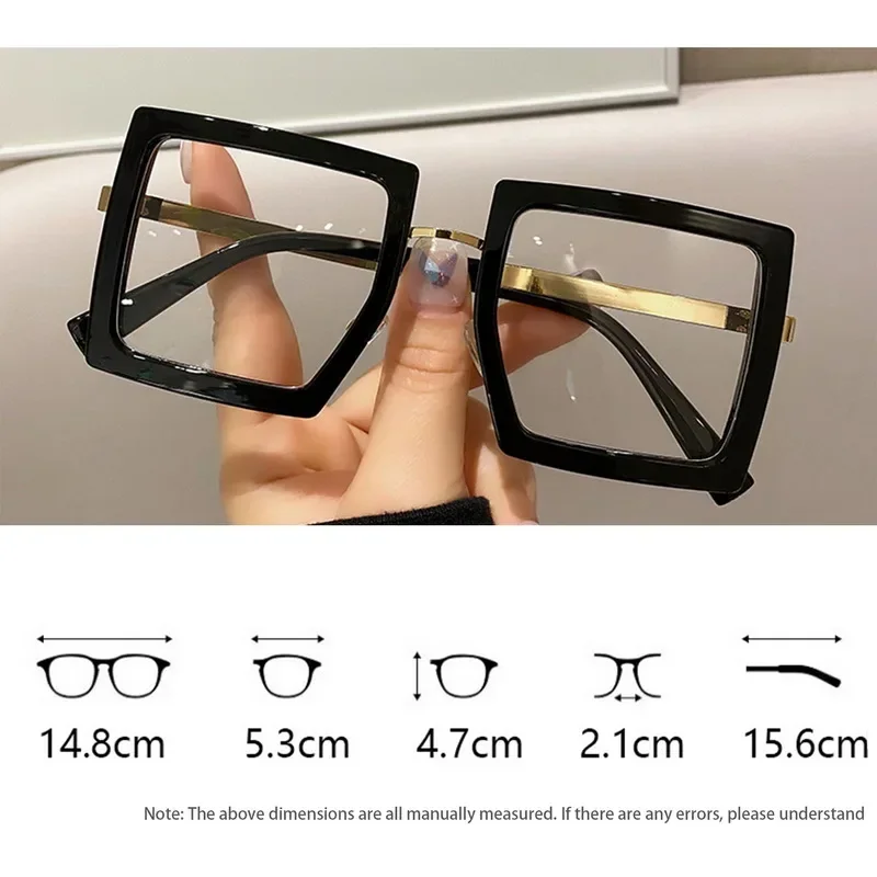 Lunettes de myopie à la mode pour femmes et hommes, surdimensionnées, carrées, rétro, moins dioptrie, Prescription optique, vue de près