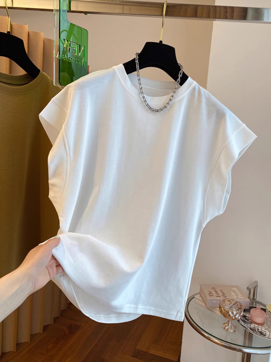 Hauts amples de couleur unie simples pour femmes
