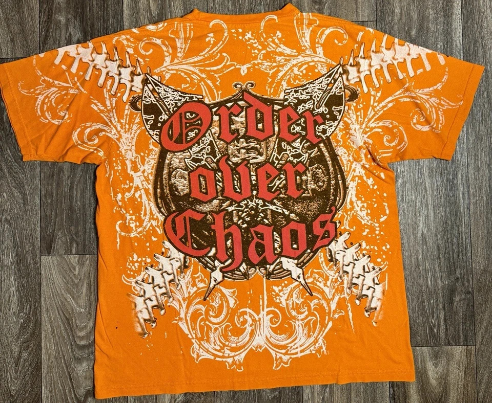 Orange Affliction T-shirt nouveau Harajuku Hip Hop Y2K col rond surdimensionné T-shirt hommes femmes à manches courtes Goth vêtements hauts pour hommes