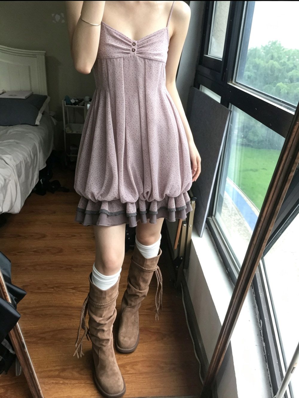 Robes japonaises Kawaii, ensemble 2 pièces, robe pour femmes, motif à pois, style Y2k, années 2000, vintage, gothique, dentelle, jupe punk, été, Himekaji, Emo