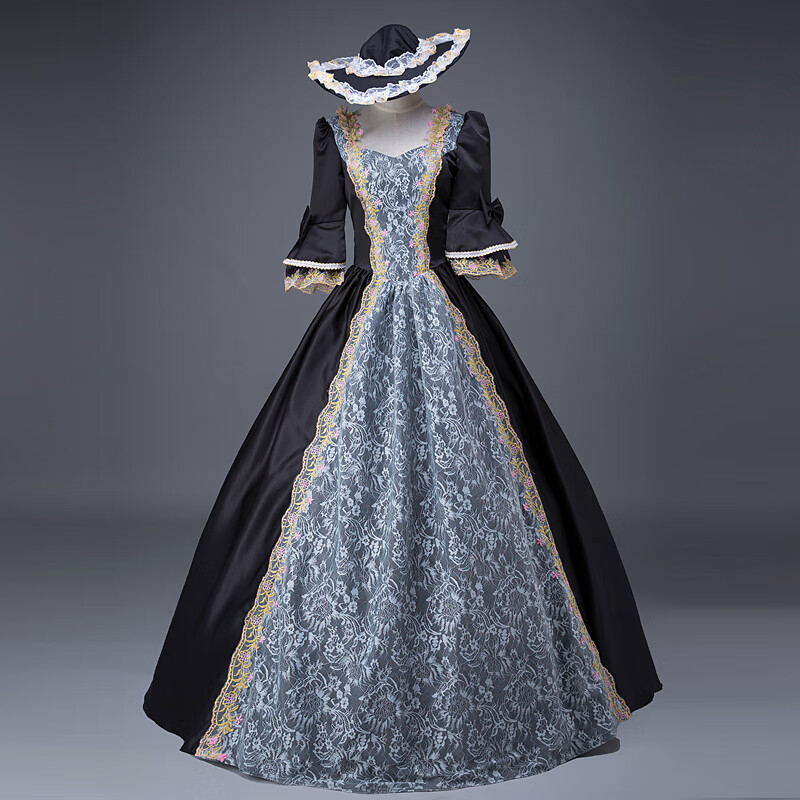 Kyomi Robe Renaissance médiévale dentelle victorienne demi manches princesse gothique Cosplay robes de bal de mariage de luxe Costume d'Halloween