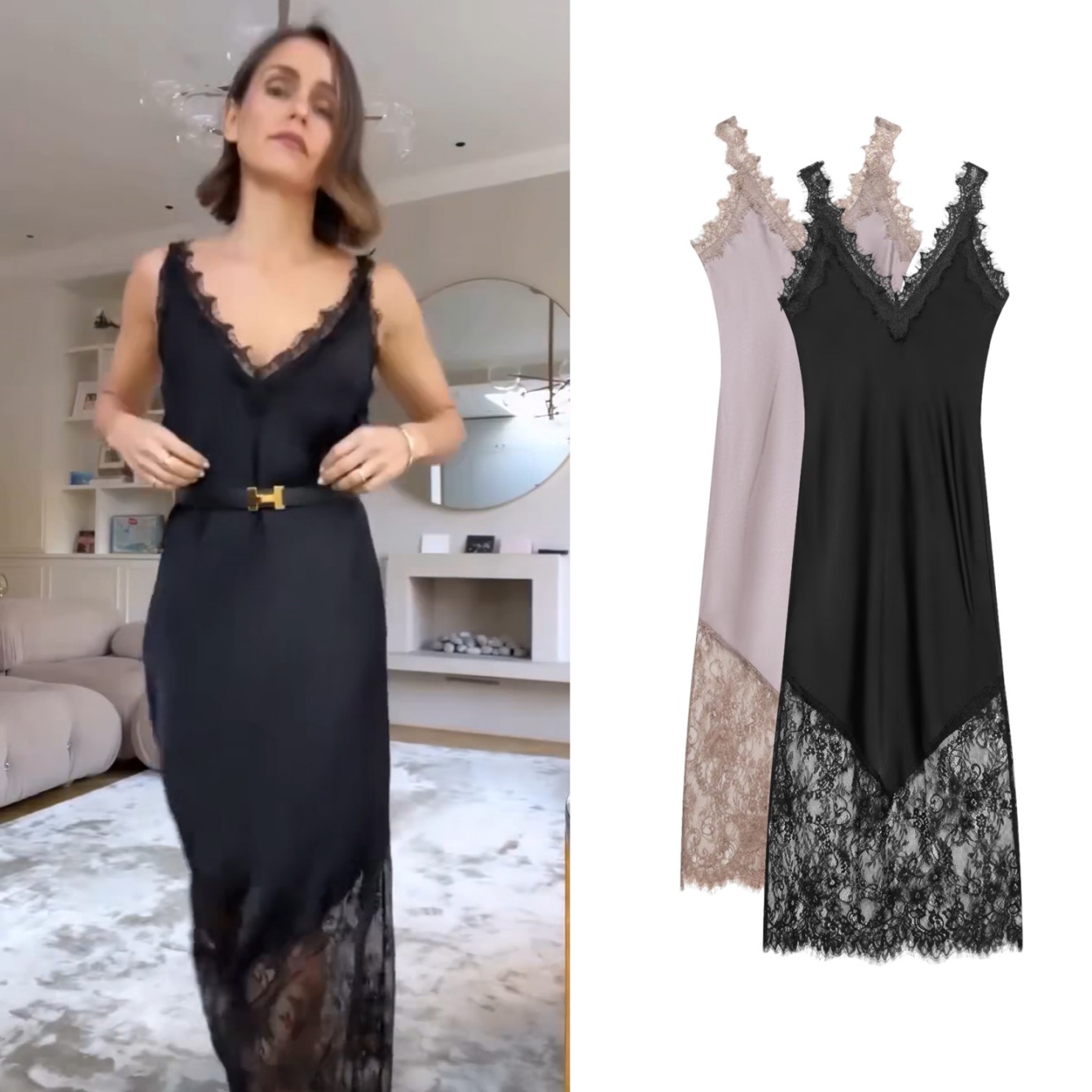 Robes longues en satin et dentelle pour femmes, robes de soirée sexy sans manches à col en V pour l'été, robes de soirée élégantes pour femmes, robes dos nu