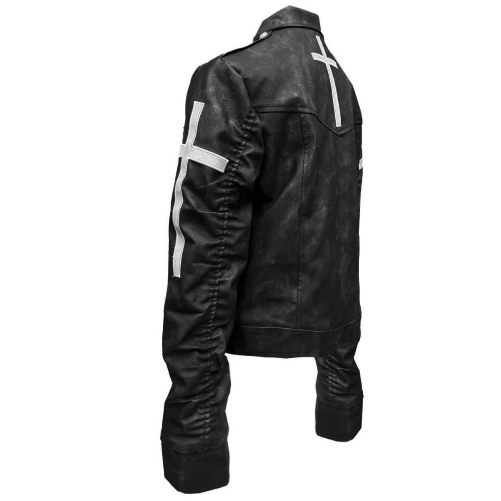 Veste pour femme à col à revers et fermeture éclair, style Y2K Gothique Harajuku Punk, à manches longues
