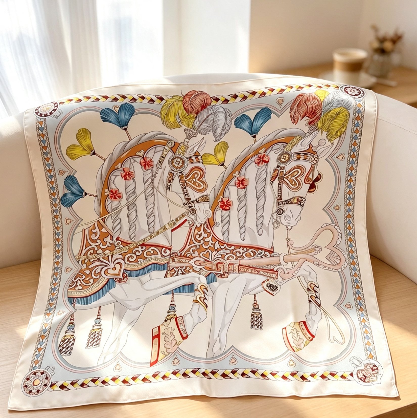 Foulard carré imprimé motif floral en soie de mûrier 100%, foulard de luxe pour femme, châle de protection solaire, accessoires de mode