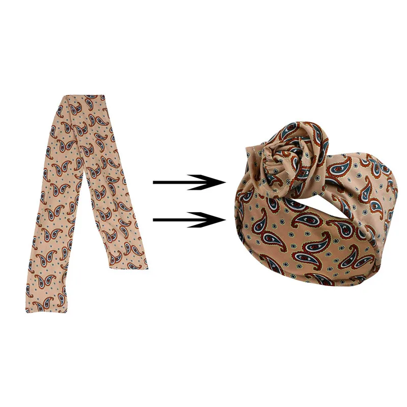 Nouvelle mode femmes pliant fer fil bandeau bohème fille croix Turban Bandanas imprimer bandeaux cheveux accessoires