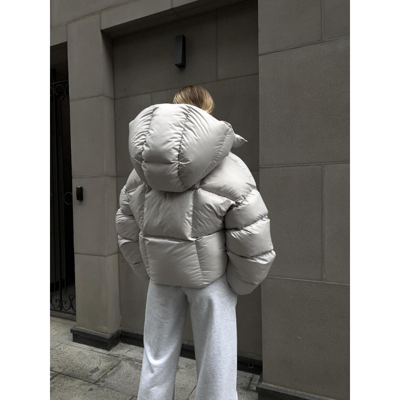 Veste d'hiver en coton pour femmes, nouvelle veste en coton à capuche courte de rue personnalisée, Style tendance