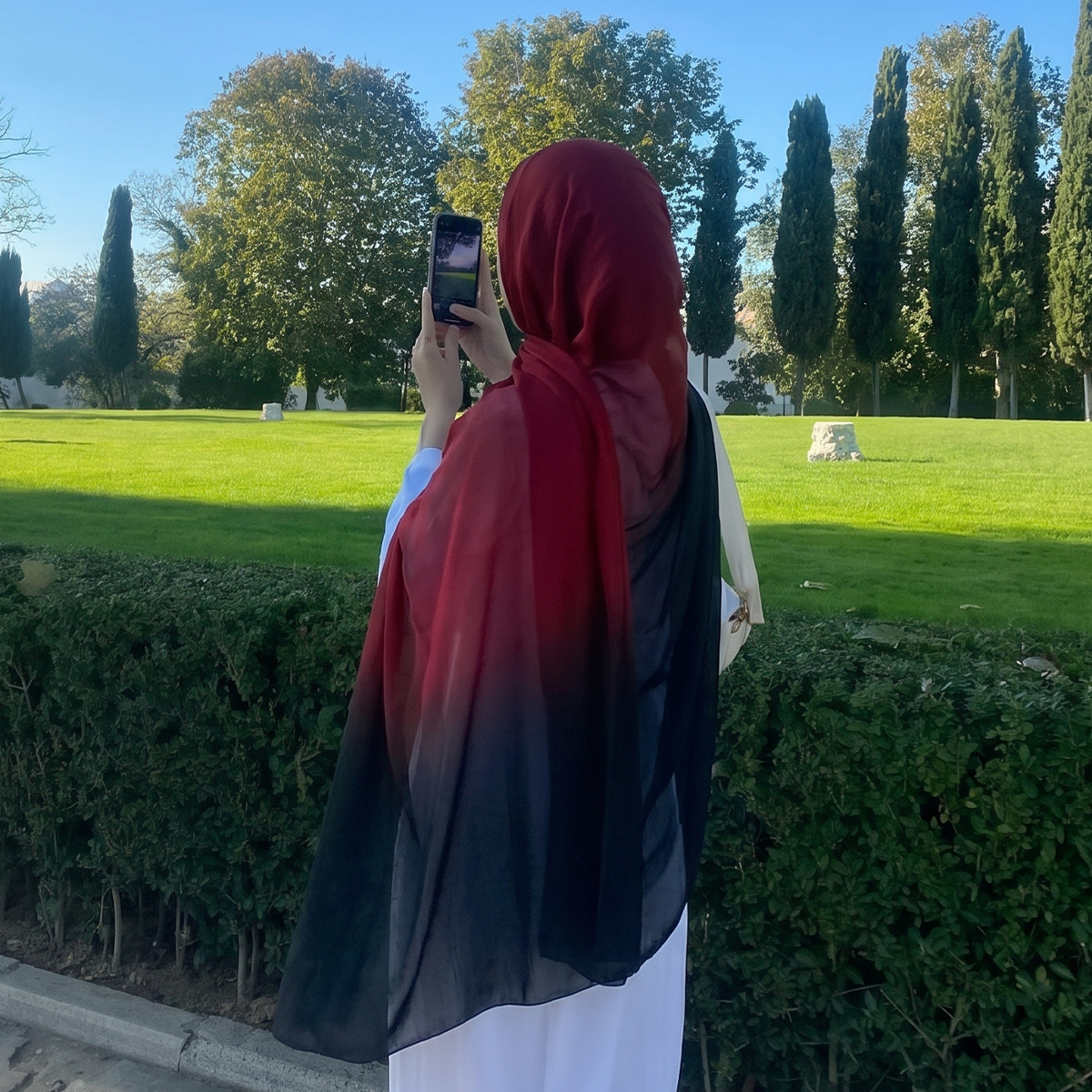 2026 Hijab en viscose dégradé, Foulards, Châles, Voiles, Turbans et Bandeaux islamiques pour femmes musulmanes, unis