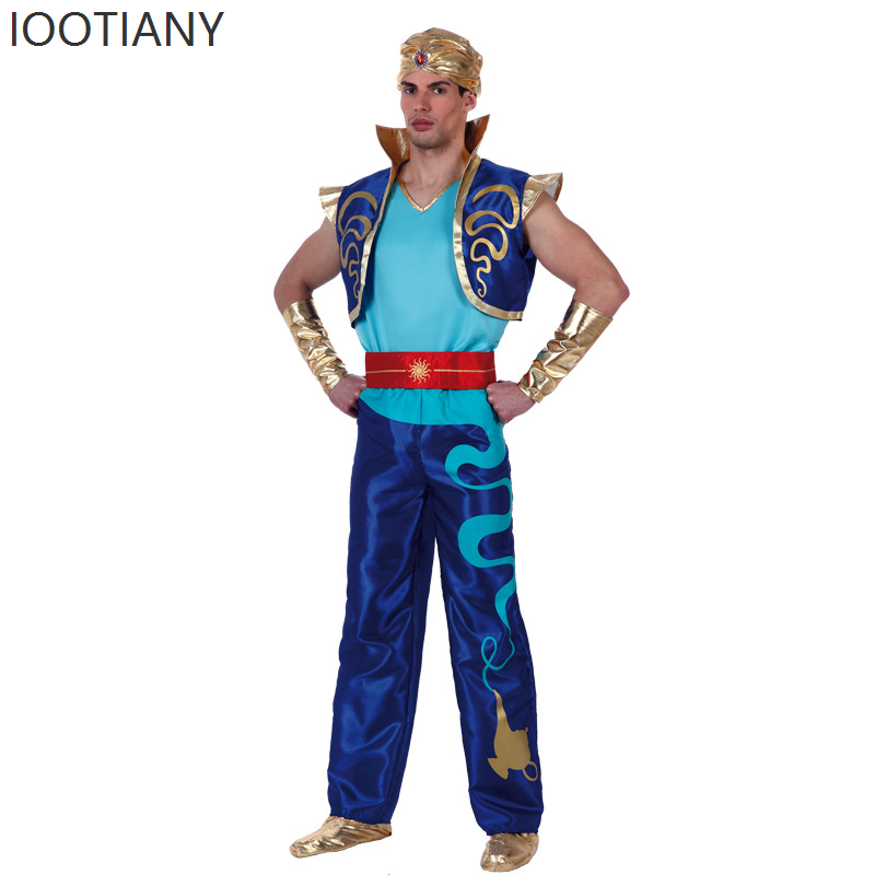 Costume de roi arabe pour Halloween, lampe magique Aladdin, fête de carnaval du Prince, Costume de spectacle sur scène pour hommes et garçons adultes, nouvelle collection