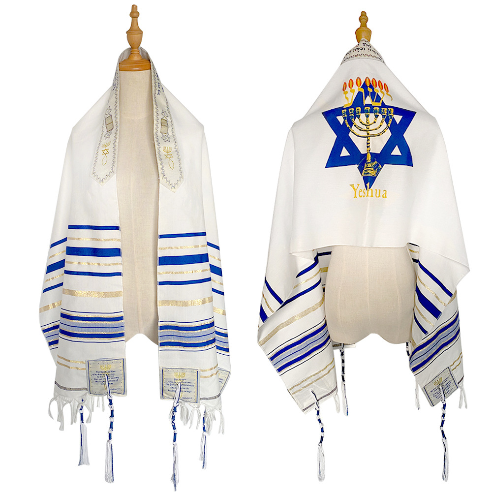 Nouveau châle de prière juif Tallit femmes dames hommes assel écharpe de prière foulards arabes châle de prière Talis 52x180 cm