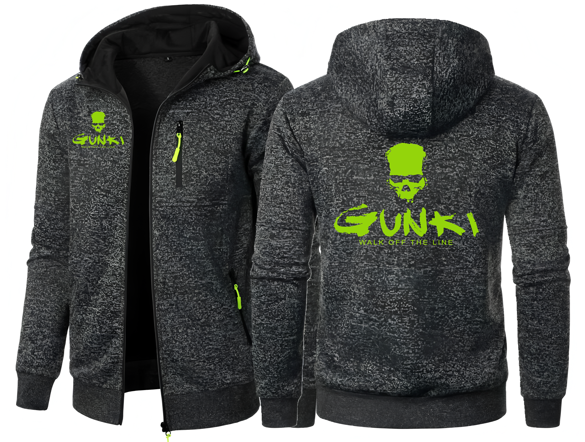 Gunki Love Fishing marque hommes manteaux à capuche décontracté sweat à capuche avec fermeture éclair hommes vêtements de sport coupe ajustée veste décontractée