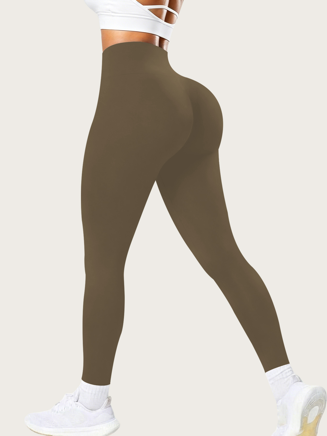 Leggings de sport super doux pour femmes avec poches, taille haute, effet ventre plat, pour entraînement, yoga, course à pied