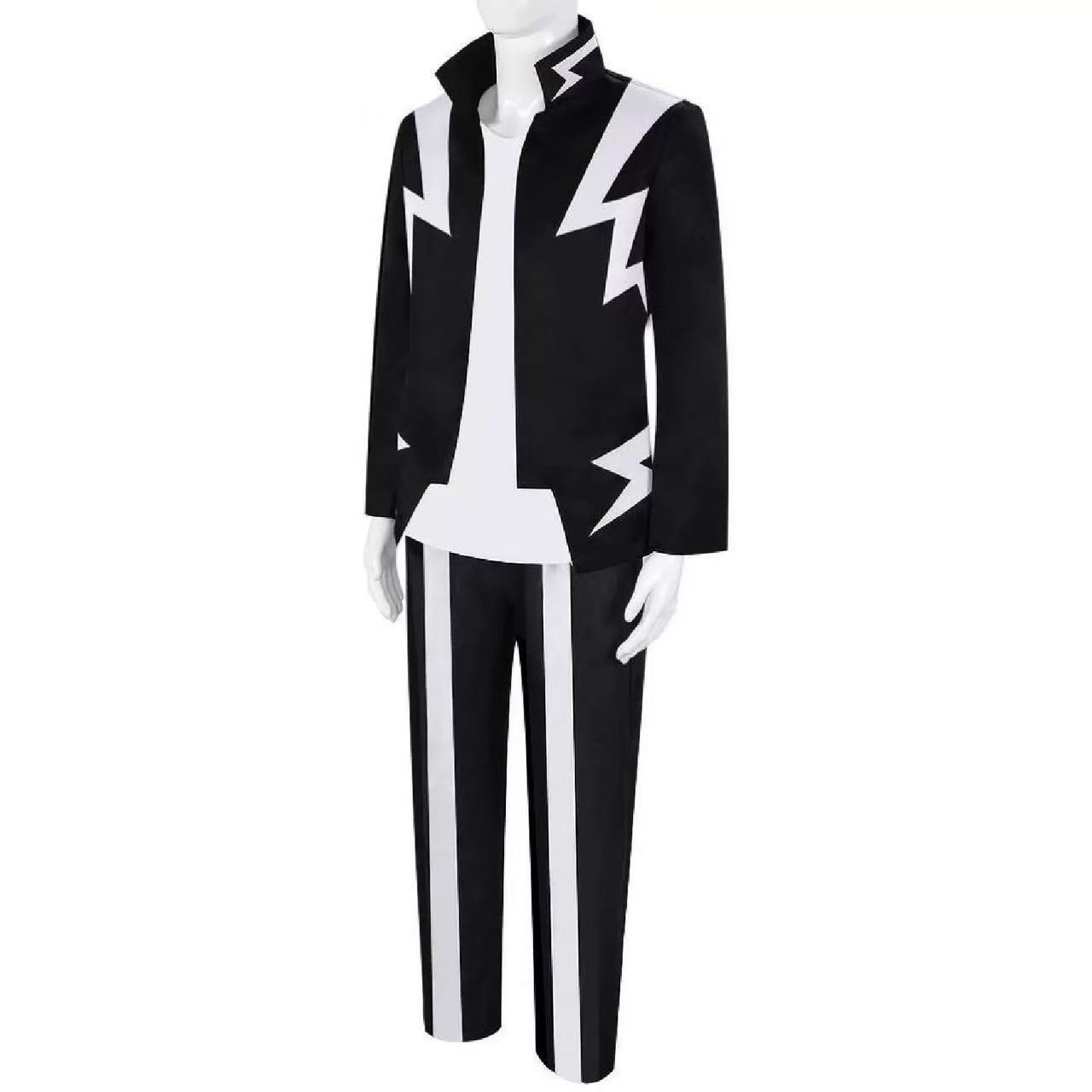 Costume de Cosplay Anime My Hero Academia, uniforme noir et blanc Kaminari Denki, tenue de fête d'halloween, de carnaval et de noël