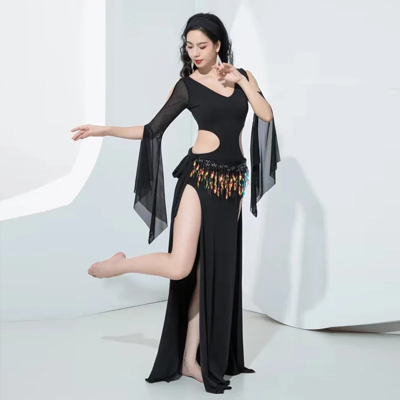 Saidi Robes de compétition vêtements Costume de danse du ventre robe femmes nouveau Folk Shaabi Baladi Robes d'entraînement Performance orientale
