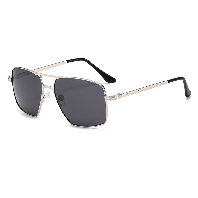 Lunettes de soleil polarisées carrées simples et tendance pour hommes et femmes, classiques, pour la conduite automobile, la pêche, lunettes de soleil en métal pour hommes et femmes