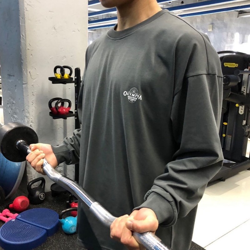 Vêtements de sport pour hommes, vêtements de musculation, t-shirt à manches longues, sweat-shirt de course, t-shirts décontractés