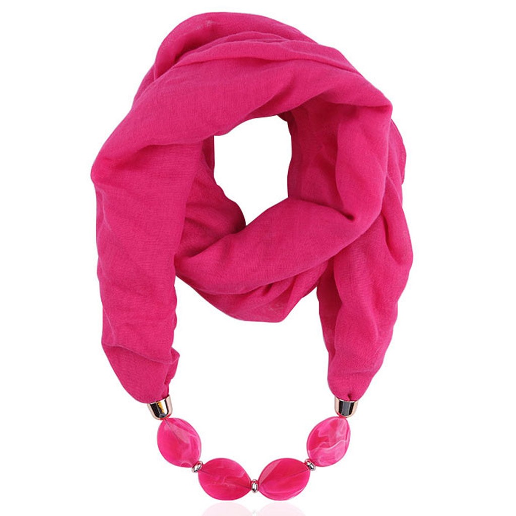 ScrPG-Collier en Coton et Lin pour Femme, Pendentif, Écharpe, Style Ethnique, Doux, Vacances, Solide, Document, Écharpe de Cou