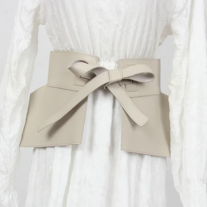 Ceinture à nœud ultra large pour femme, jupe en dentelle, décoration à la mode, fermeture à la taille, robe polyvalente, accessoires