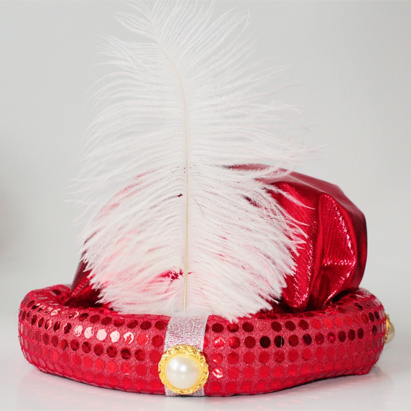 Turban plissé arabe pour hommes, coiffure enveloppante pour Halloween, chapeau de Prince arabe Aladdin doré, casquette de mascarade Cosplay, accessoire de déguisement