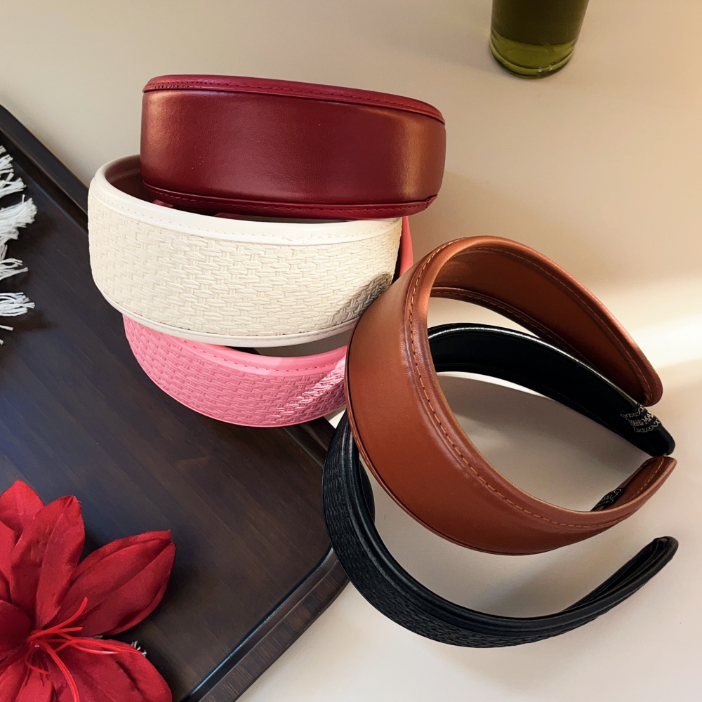 Nouveau 2025 rétro PU cuir bandeaux larges Turbans anti-dérapant cerceau bandeau élégant cheveux accessoires femmes filles articles de mode cadeaux