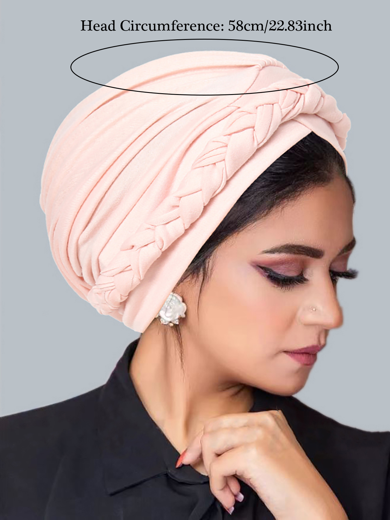Casquettes Hijab musulmanes tressées de couleur unie, tête croisée pour femmes, tête enveloppante, élastique doux, mode, Turban indien