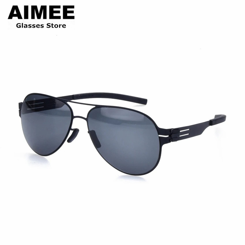 Lunettes de soleil polarisées sans vis pour hommes et femmes, lunettes de soleil de protection UV à la mode, lentille optique colorée, créateur de marque pilote, nouveau