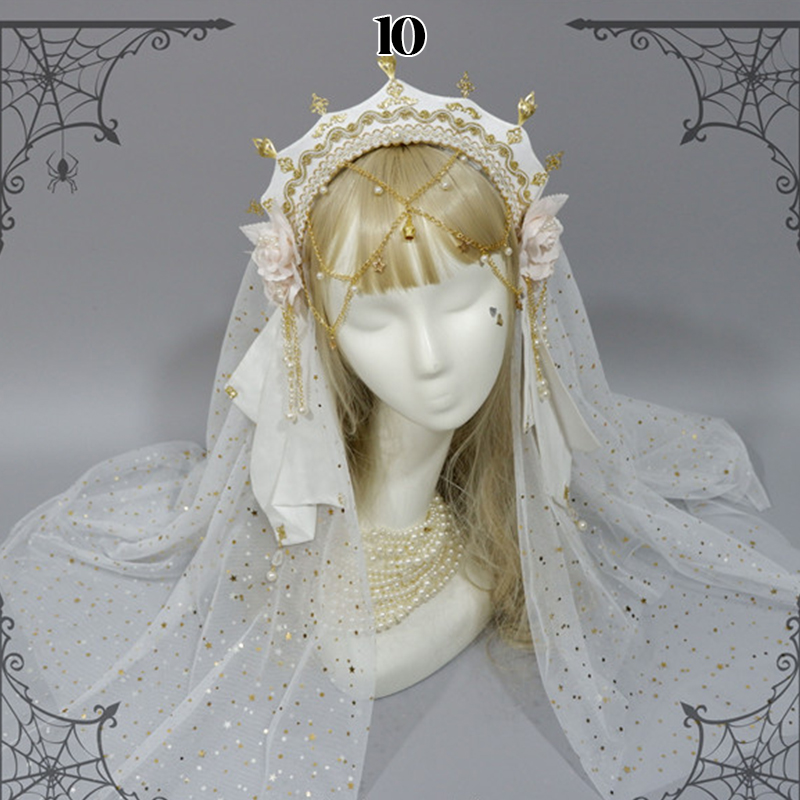 Couronne gothique Tudor pour femme, diadème Renaissance, pièce de sauna Lolita, chapeau, groupe de sauna royal français, palais européen, cosplay, accessoires pour cheveux