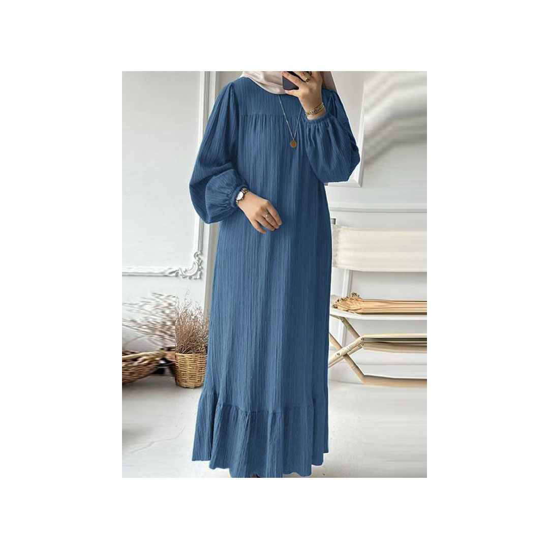 Robe Maxi à Manches sulfpour Femme, Caftan Éducatif, Abaya à la Mode, Eid Mulism, Turquie
