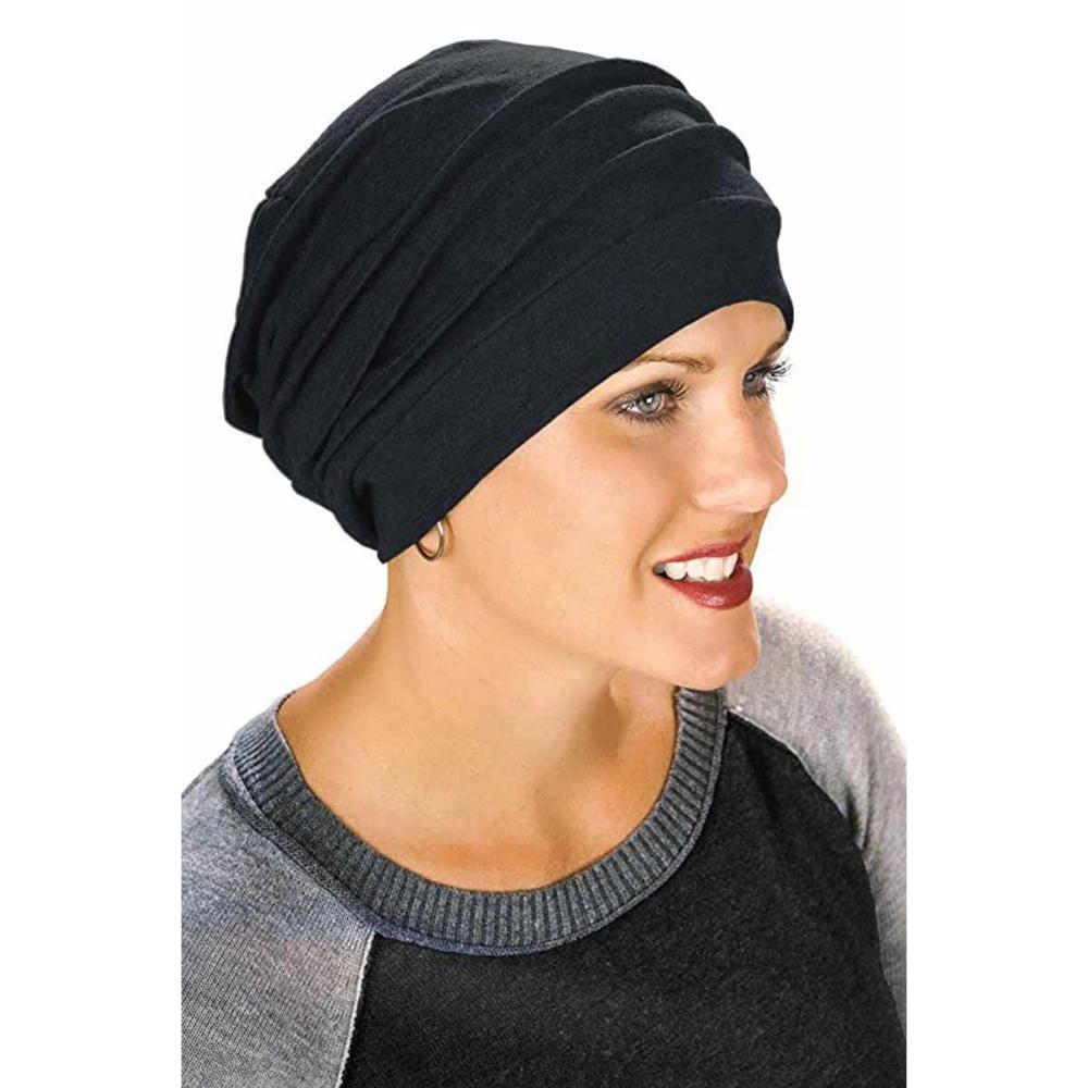 Turban élastique en coton doux pour femme, bonnet, hijabs musulmans, chapeau de chimio rond