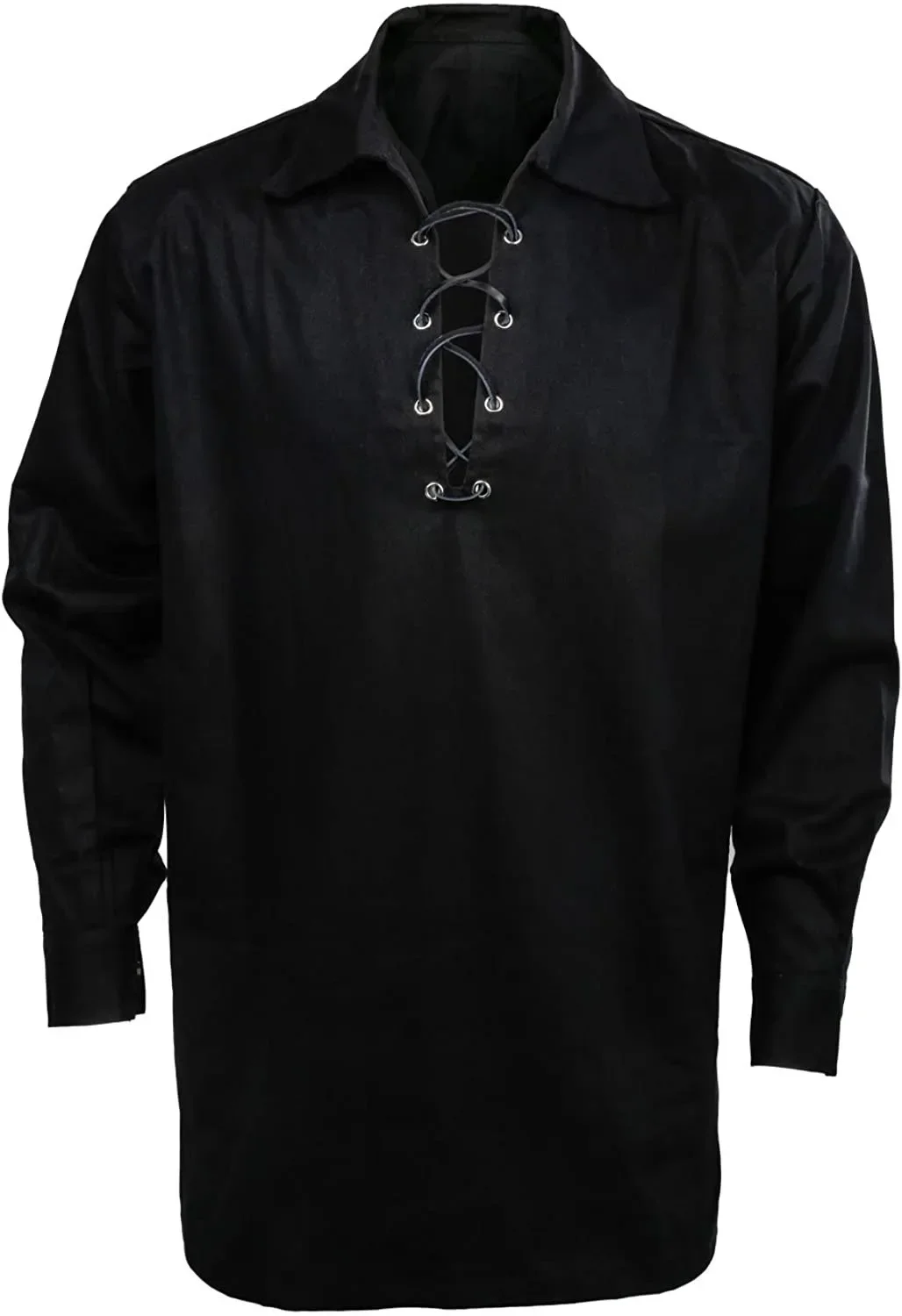 Haut de chemise décontracté à manches longues pour homme, style médiéval, pour jeu de rôle, en tissu Dry Kelp