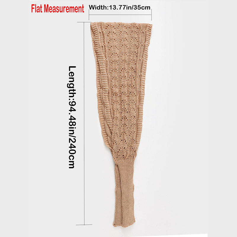 Écharpe multifonctionnelle à manches pour femmes, automne hiver, coupe-vent, châle chaud avec manches, écharpe tricotée de couleur unie