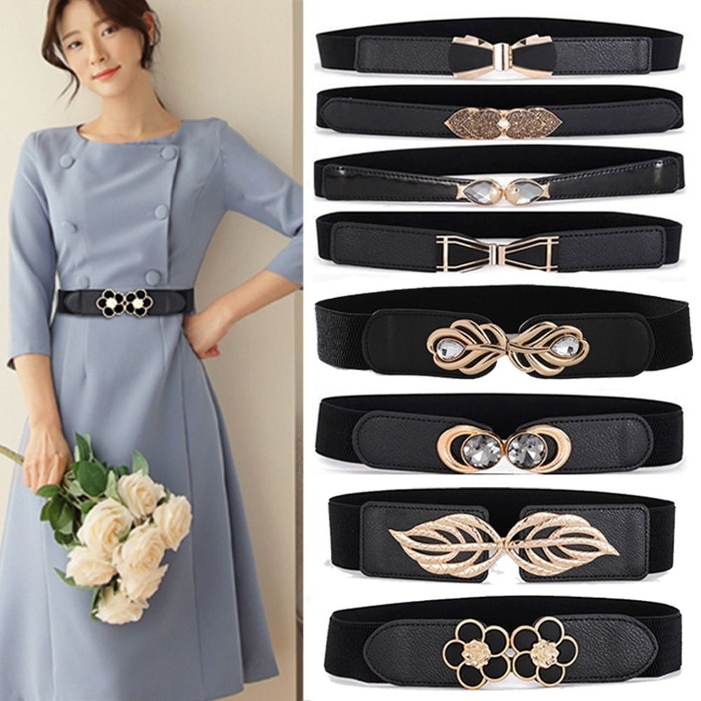 Ceinture élastique large pour femmes, extensible, classique, à la mode, pour robes