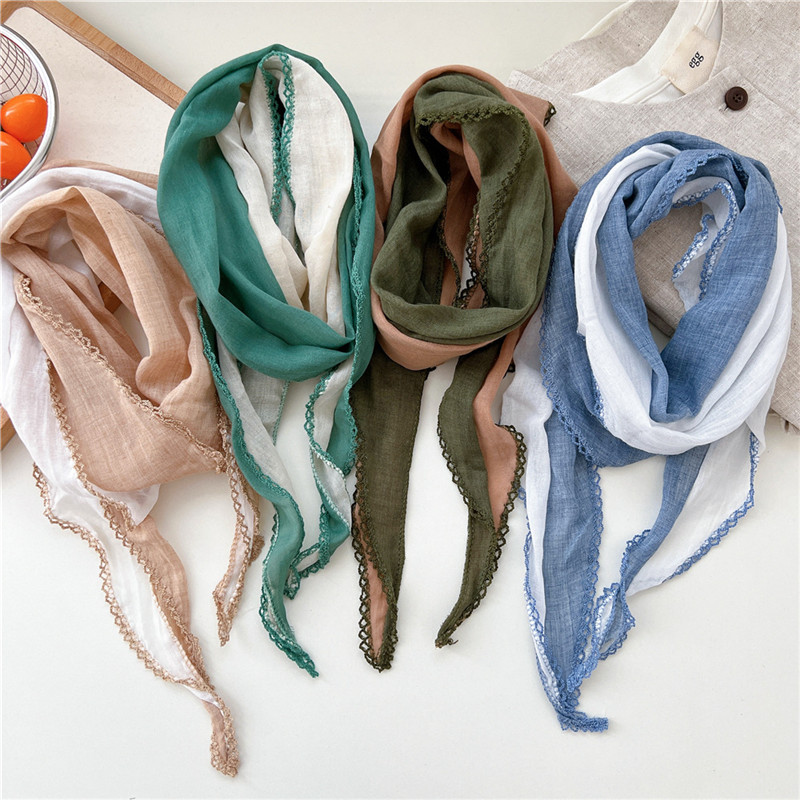 Foulards triangulaires en losange solide, foulard, couvre-chef, foulard, bandes de cheveux, accessoires, bandeau pour femmes