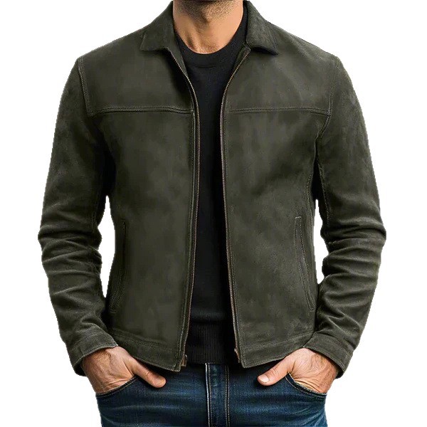 Veste courte vintage marron pour homme, printemps automne, style aviateur, mode jeune, coupe ample, fermeture éclair, couleur unie