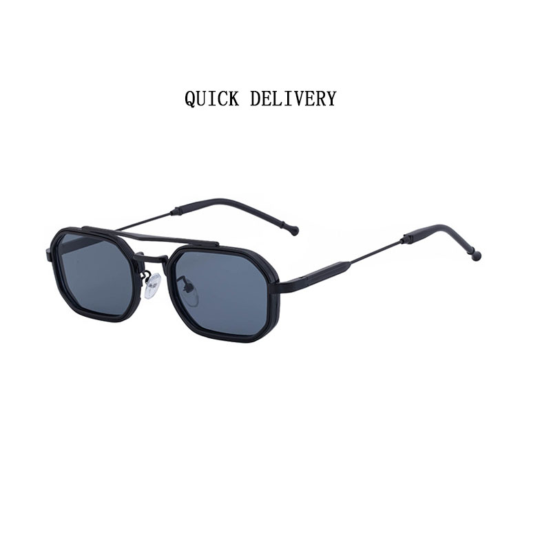 Lunettes De soleil bleues hommes Vintage Steampunk lunettes De soleil carrées femmes luxe 2025 lunettes De mode Vintage Gafas De Sol Hombre Zonnebril