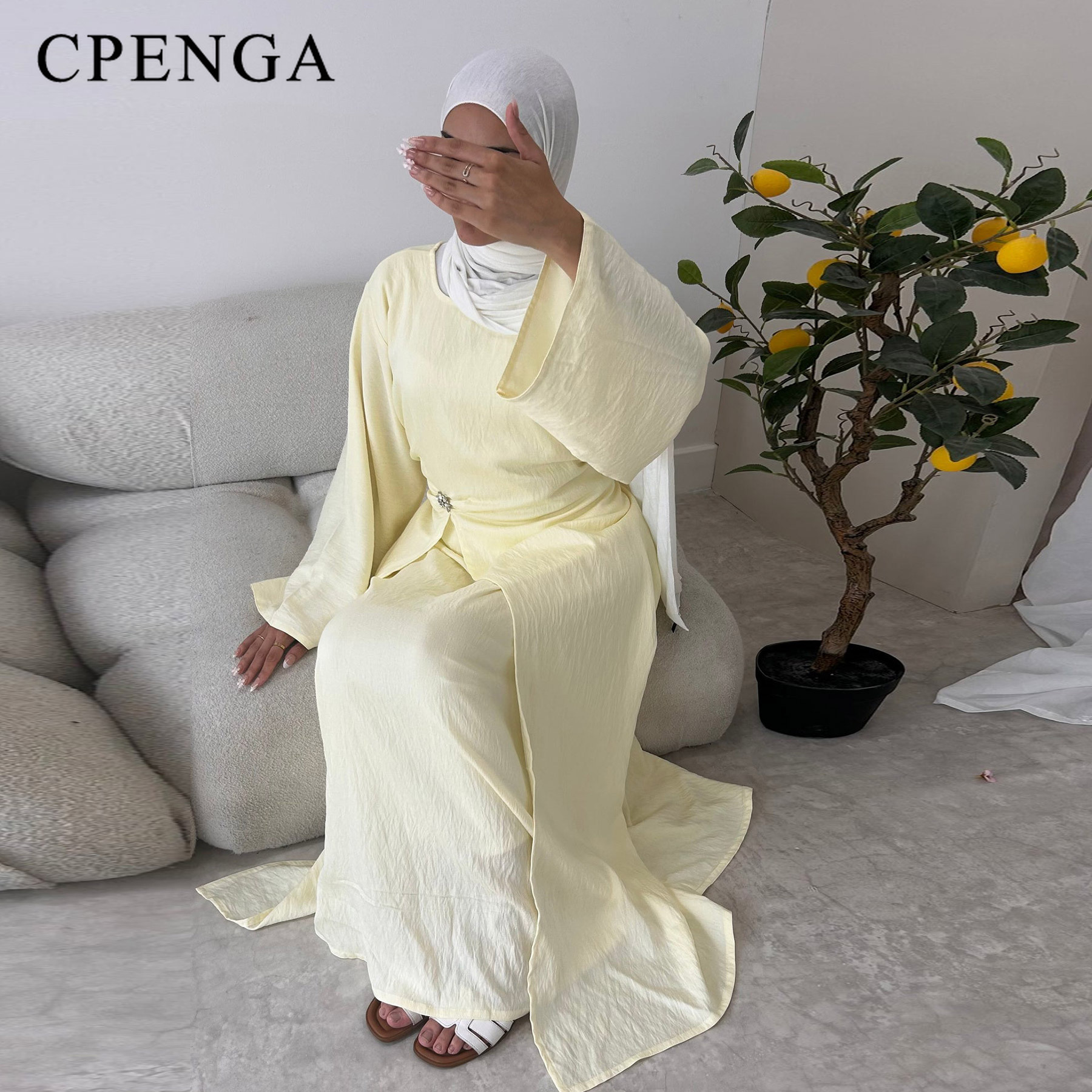 Robe musulmane modeste pour femmes arabes, Eid dubaï, Abaya uni, tenue de fête islamique, vêtements de vacances du moyen-orient, nouvelle Robe turque, 2025
