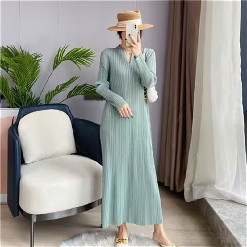 Robes de soirée robe femme maman tempérament mode jupe début du printemps et de l'été grande taille femme gros mm robe plissée ample