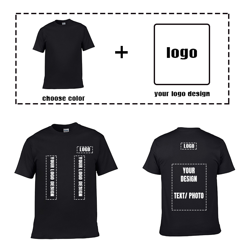 T-shirt homme 100% coton votre propre conception t-shirt homme marque Logo/image personnalisé bricolage impression t-shirt col rond hommes hauts