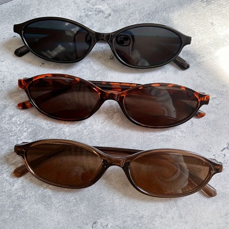 3 paires de lunettes de soleil tendance pour femmes, idéales pour la décoration quotidienne et la photographie en été