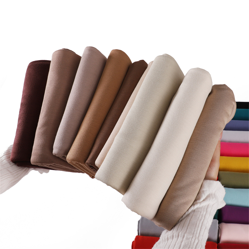 80*180 cm Jersey coton Hijab femmes musulman écharpe châles solide Foulard enveloppes Turban bandeaux Foulard Abaya femmes voile 2025 nouveau